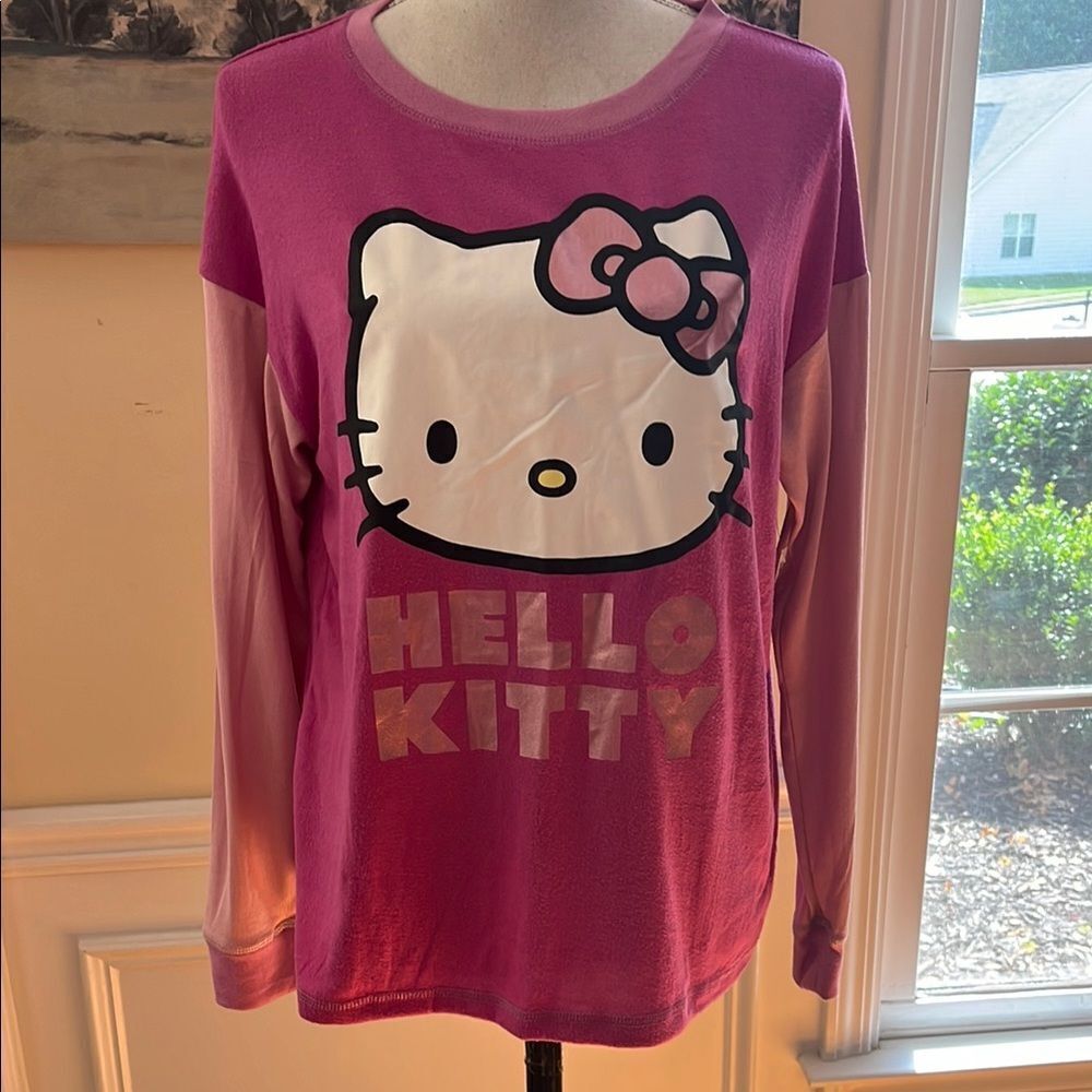 NWT Hello Kitty Pink Long Sleeve Pajama Tee